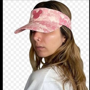 Disneyland resort, pink floral Mickey Mouse visor